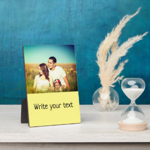 simple minimal add your text photo christmas p plaque