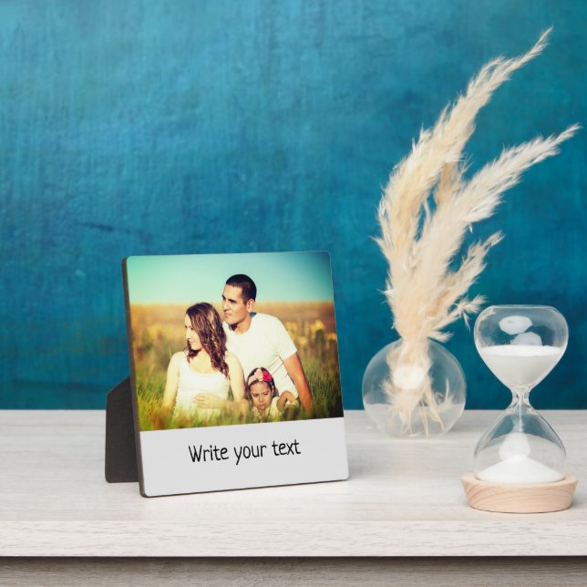 simple minimal add your text photo christmas     p plaque (Insitu)