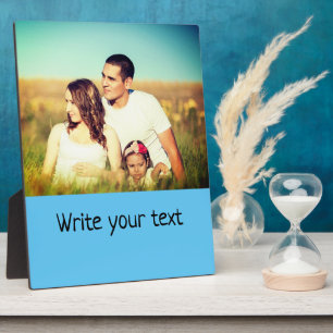 simple minimal add your text photo christmas p plaque