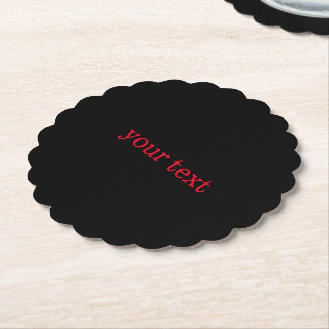 simple minimal add your text photo christmas    st paper coaster (Angled)
