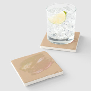 simple minimal add your text photo christmas stone coaster
