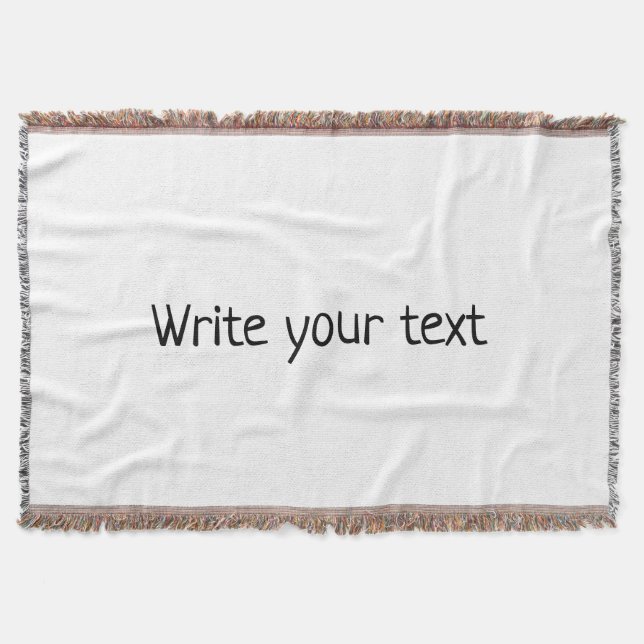 simple minimal add your text photo christmas   throw blanket (Front)
