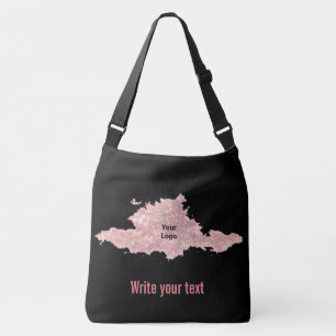 simple minimal add your text photo crossbody bag
