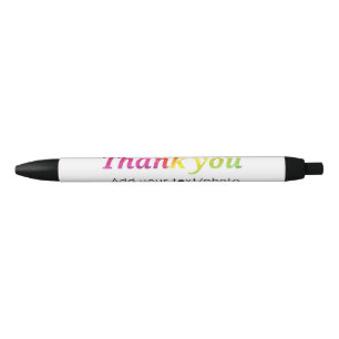 simple minimal add your text photo thank you water black ink pen