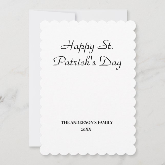 simple minimal add your text st. patricks day card (Front)