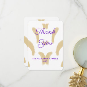 simple minimal add your text thank you card