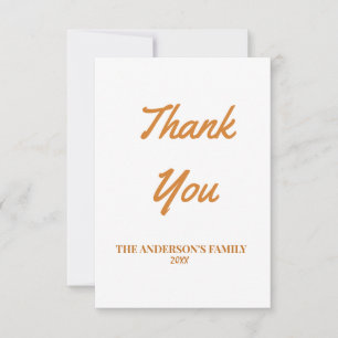 simple minimal add your text thank you card