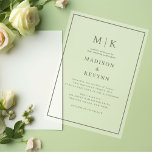 Simple Minimal and Chic | Wedding Acrylic Invitations<br><div class="desc">These elegant,  modern wedding or bridal shower  feature a simple black and white text design that exudes minimalist style. Add your initials or monogram to make them completely your own.</div>