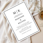 Simple Minimal and Chic | Wedding Invitation<br><div class="desc">Minimal and Chic | Black and White Wedding invitation  
These elegant,  modern wedding or bridal shower napkins feature a simple black and white text design that exudes minimalist style. Add your initials or monogram to make them completely your own.</div>