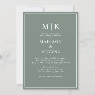 Simple Minimal and Chic Wedding Invitation