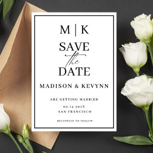 Simple Minimal and Chic   Wedding Save The Date Invitation