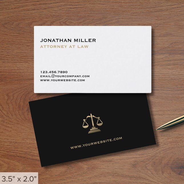 Simple Minimal Attorney at Law Business Card (Creator Uploaded)