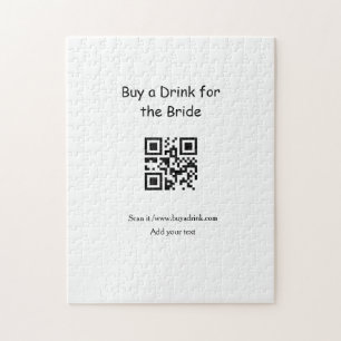 Simple minimal bachelorette buy a bride drink barc jigsaw puzzle