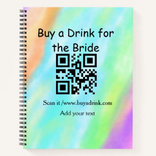 Simple minimal bachelorette buy a bride drink barc notebook