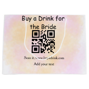 Simple minimal bachelorette buy a bride drink wate large gift bag