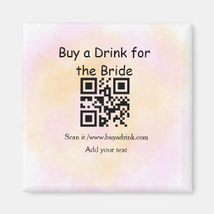 Simple minimal bachelorette buy a bride drink wate magnet