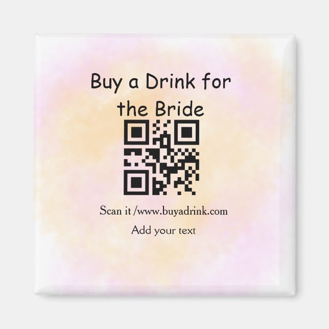 Simple minimal bachelorette buy a bride drink wate magnet (Front)