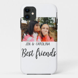 simple minimal best friends name add photo text le Case-Mate iPhone case