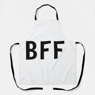Simple minimal BFF best friends family custom name Apron