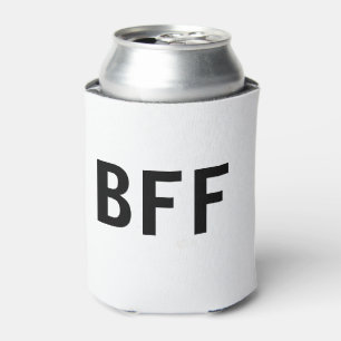 Simple minimal BFF best friends family custom name Can Cooler