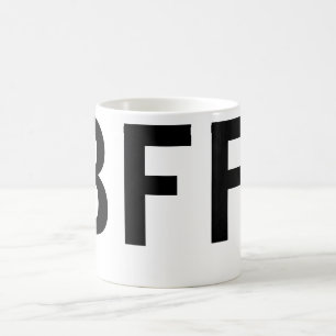 Simple minimal BFF best friends family custom name Coffee Mug
