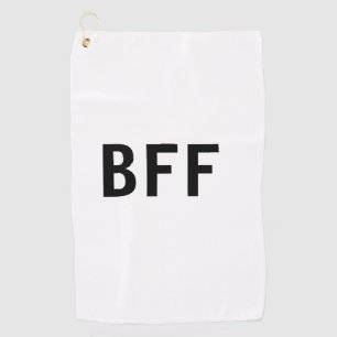 Simple minimal BFF best friends family custom name Golf Towel