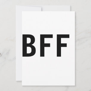 Simple minimal BFF best friends family custom name Invitation