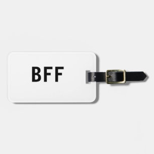Simple minimal BFF best friends family custom name Luggage Tag