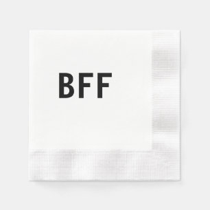 Simple minimal BFF best friends family custom name Napkin