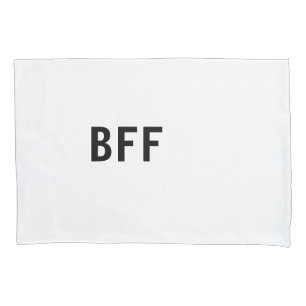 Simple minimal BFF best friends family custom name Pillowcase