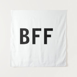 Simple minimal BFF best friends family custom name Tapestry