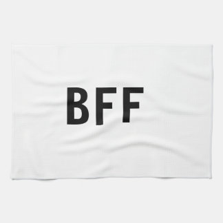 Simple minimal BFF best friends family custom name Tea Towel