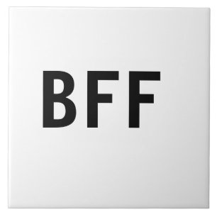 Simple minimal BFF best friends family custom name Tile