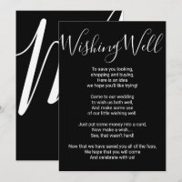 Simple Minimal Black White Typography Wishing Well