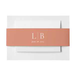 Simple Minimal Bold Orange Citrus Citrus Grove Invitation Belly Band