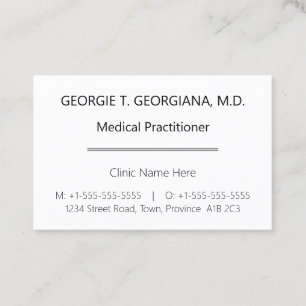 Simple, Minimal Business Card