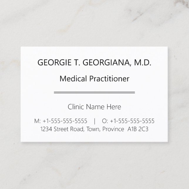 Simple, Minimal Business Card (Front)