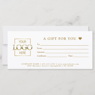 Simple Minimal Business Gift Certificate Template