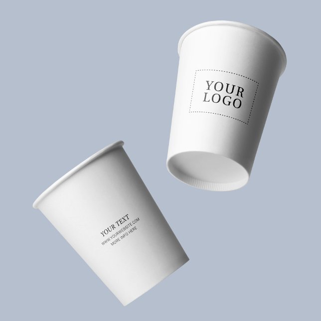 Simple Minimal Business Logo Custom Paper Cup (Creator Uploaded)
