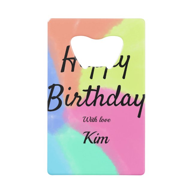 simple minimal calligraphy happy birthday custom a (Front)