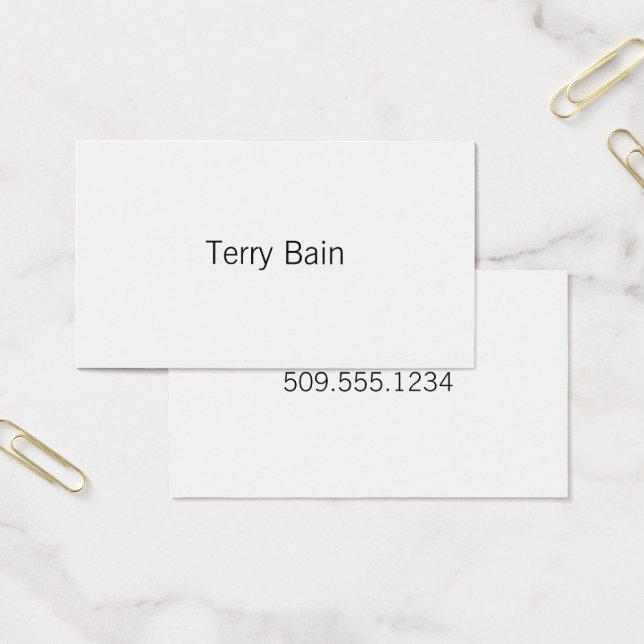 Simple Minimal Centre Front and Back (Office)