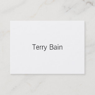 Simple Minimal Centre Front and Back Calling Card