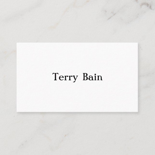 Simple Minimal Centre Front and Back Pan Am Business Card (Front)