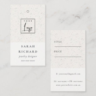 Simple Minimal Ceramic Texture Price Tag Logo