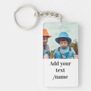 simple minimal christmas add your photo text k key ring