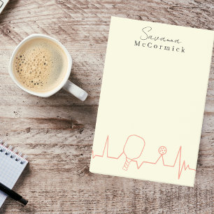 Simple Minimal Clean Basic Pickleball  Post-it Notes