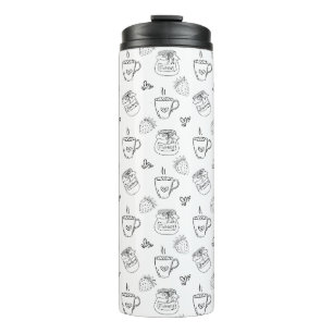 Simple Minimal Coffee Strawberry White  Thermal Tumbler