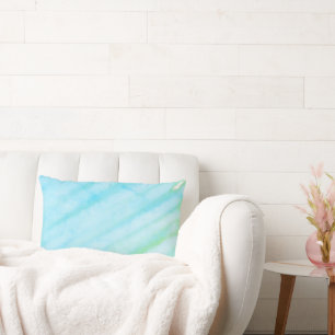 Simple minimal colorful abstract add your text cer lumbar cushion