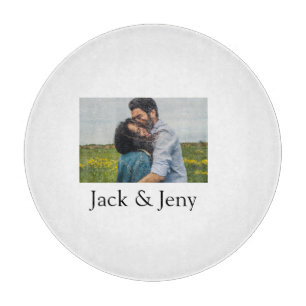 Simple minimal colourful add  name photo text cust cutting board
