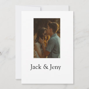 Simple minimal colourful add name photo text cust holiday card
